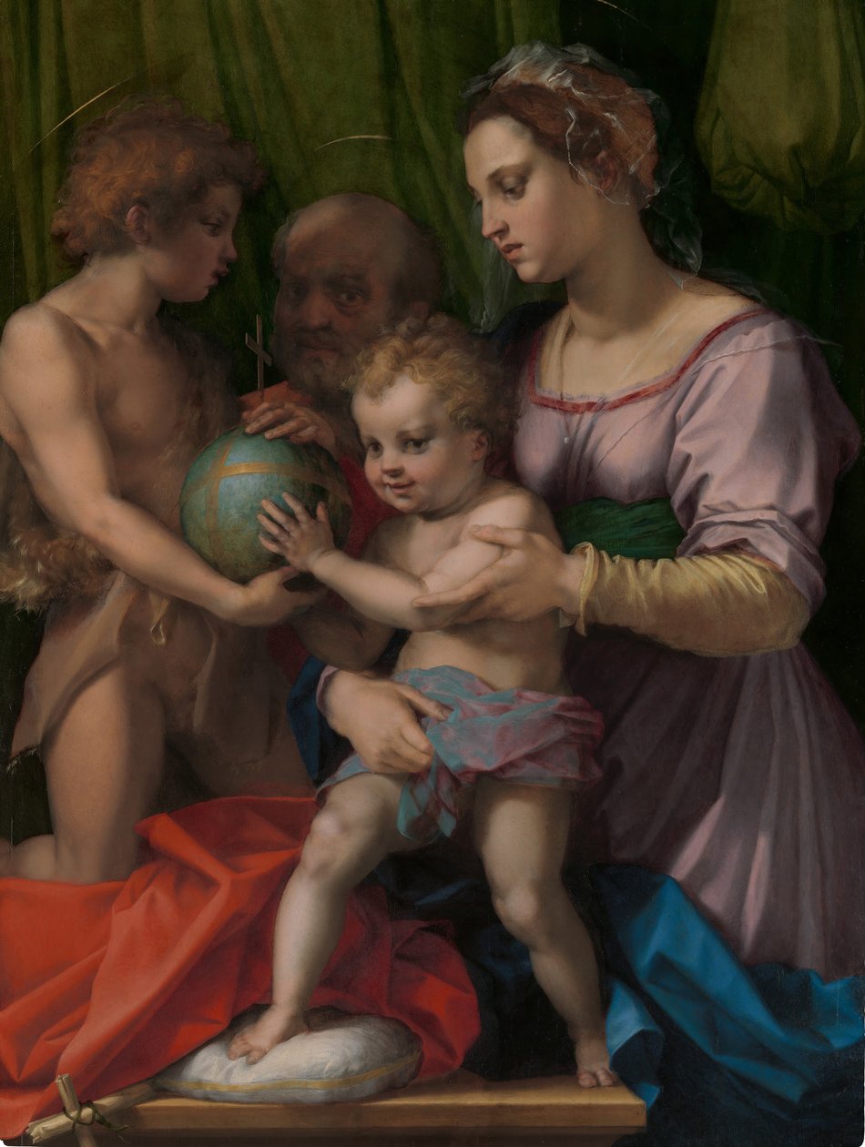 A Szent Család az ifjú Keresztelő Szent Jánossal, kb. 1528. alkotó: Andrea del Sarto