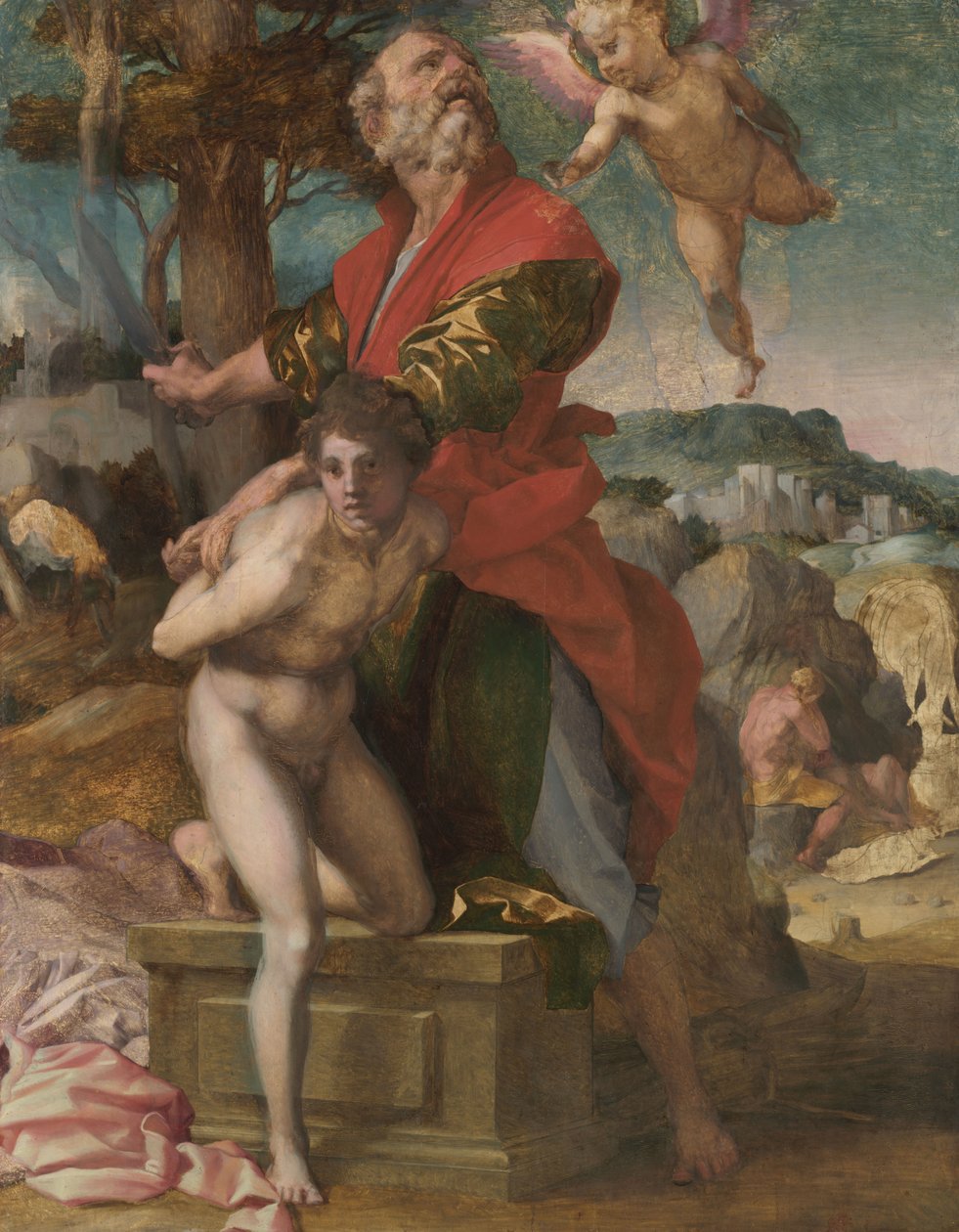 Izsák áldozata, 1527 körül (olaj, fa) alkotó: Andrea del Sarto