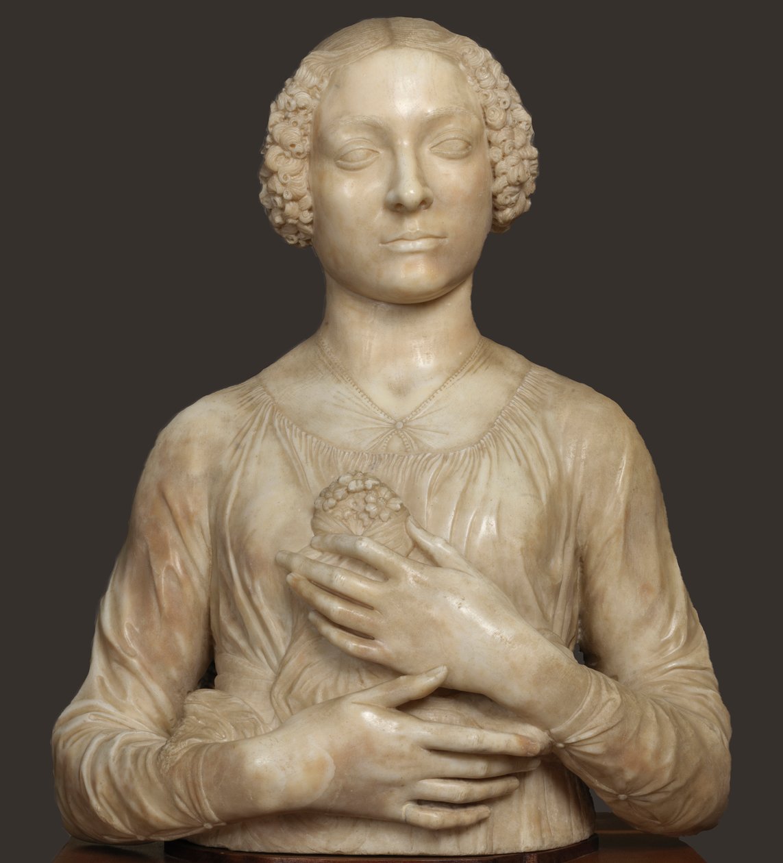 Csokor hölgy, 1475 körül. alkotó: Andrea del Verrocchio