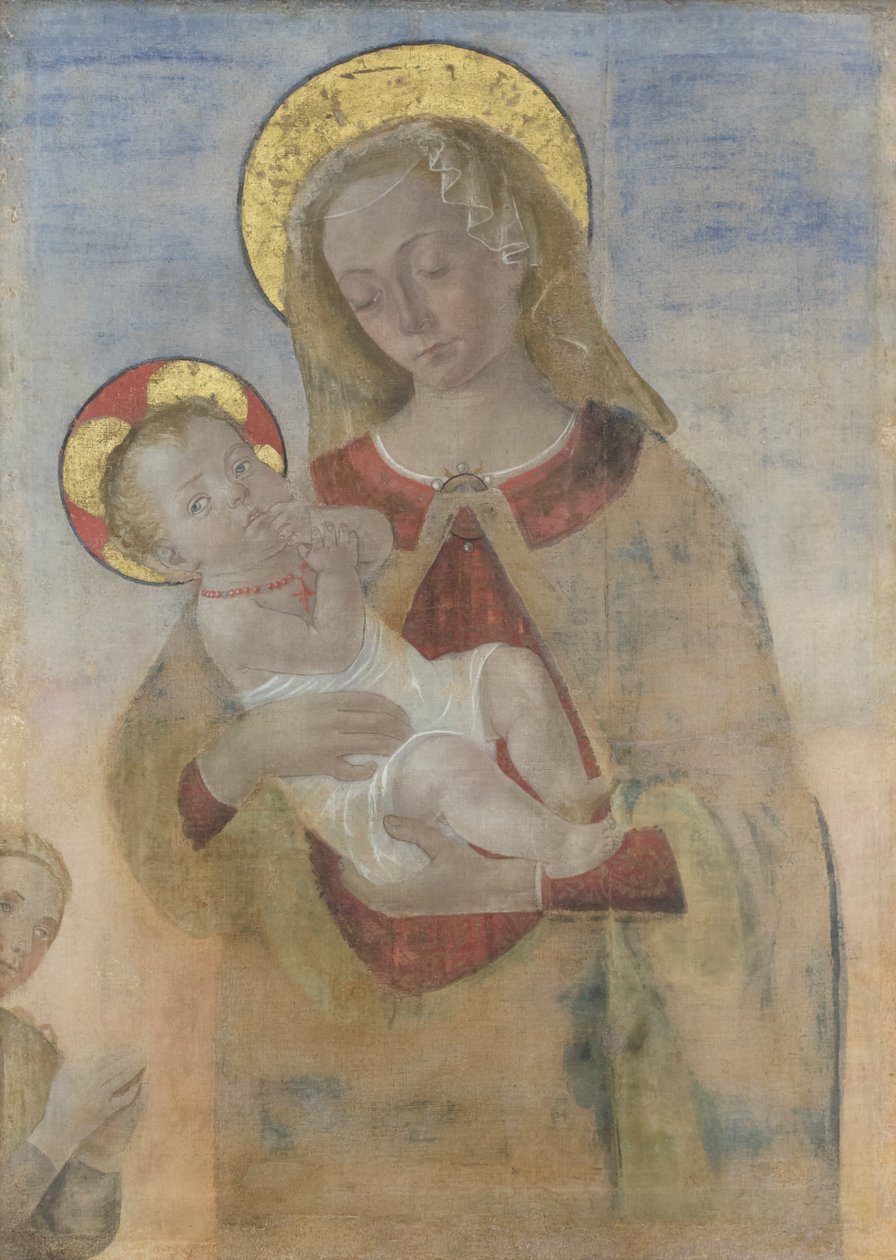 Madonna imádkozó gyermekkel, 1470-80 körül (olaj, vászon) alkotó: Andrea del Verrocchio