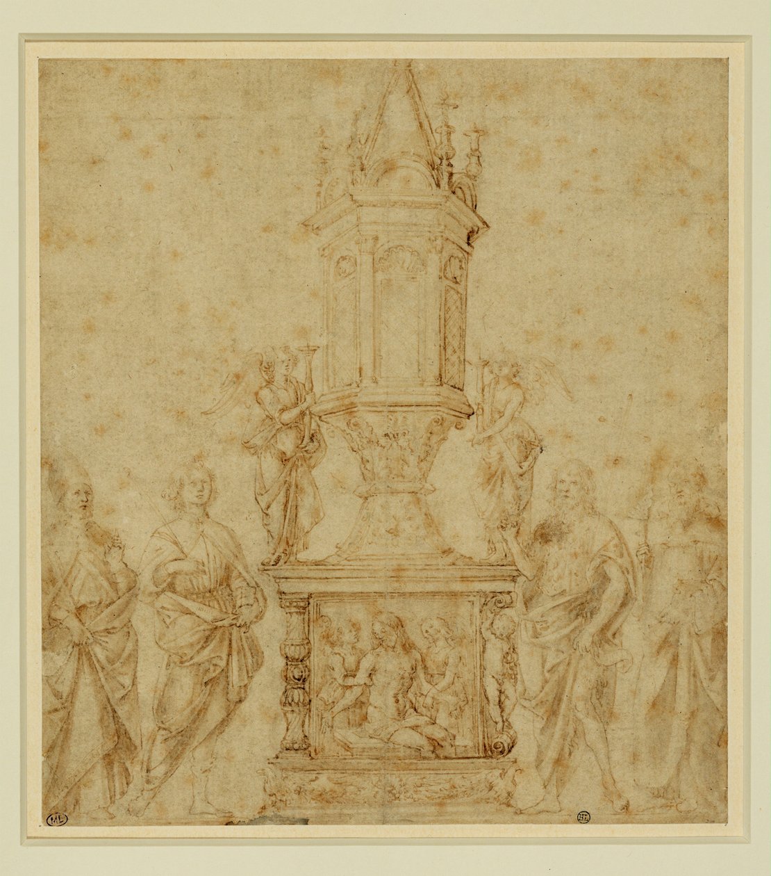 Verrocchio iskolája. Reliquium egy szentéletű ... alkotó: Andrea del Verrocchio