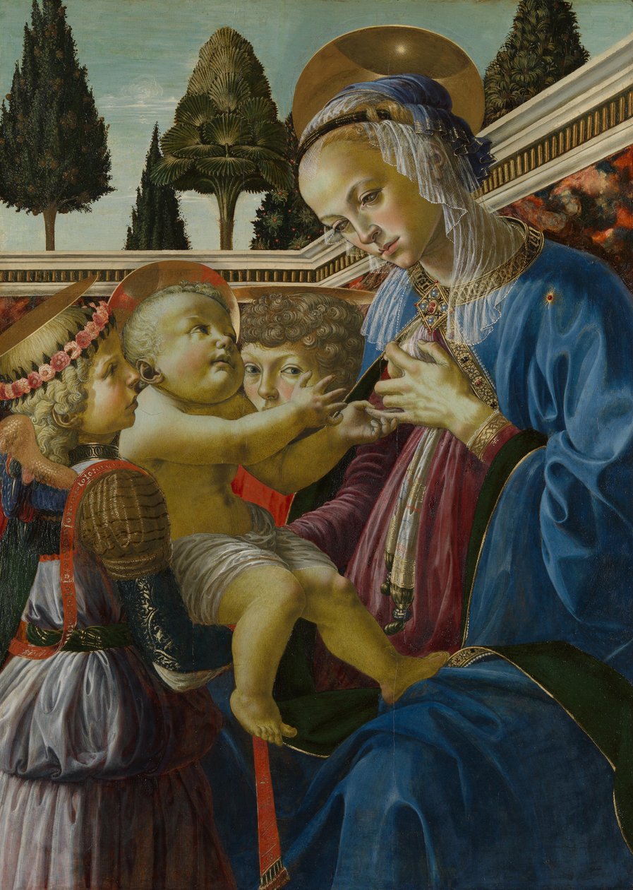 A Szűz és a Gyermek két angyallal, c. 1467-1469 alkotó: Andrea del Verrocchio