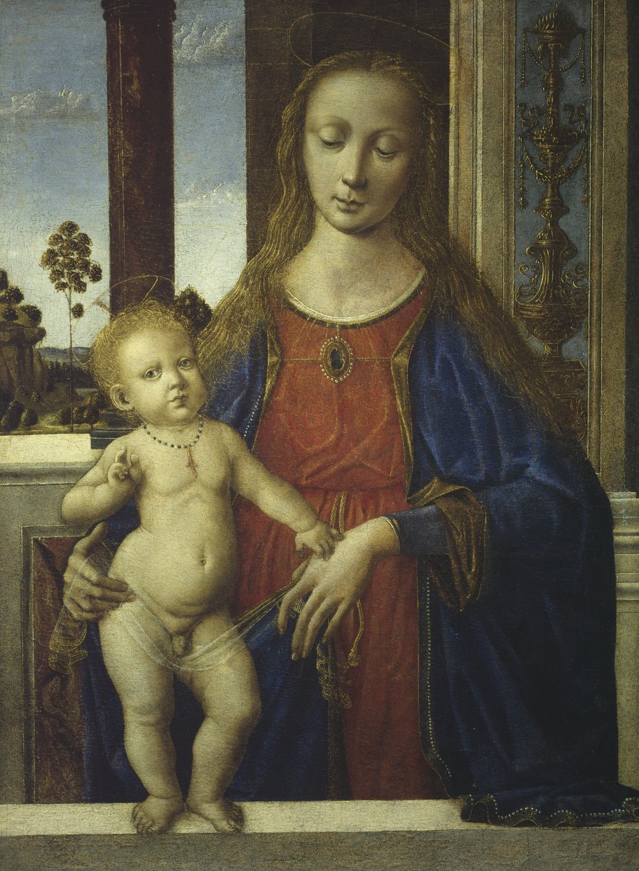 Szűz és gyermek, 1475-80 körül alkotó: Andrea del Verrocchio