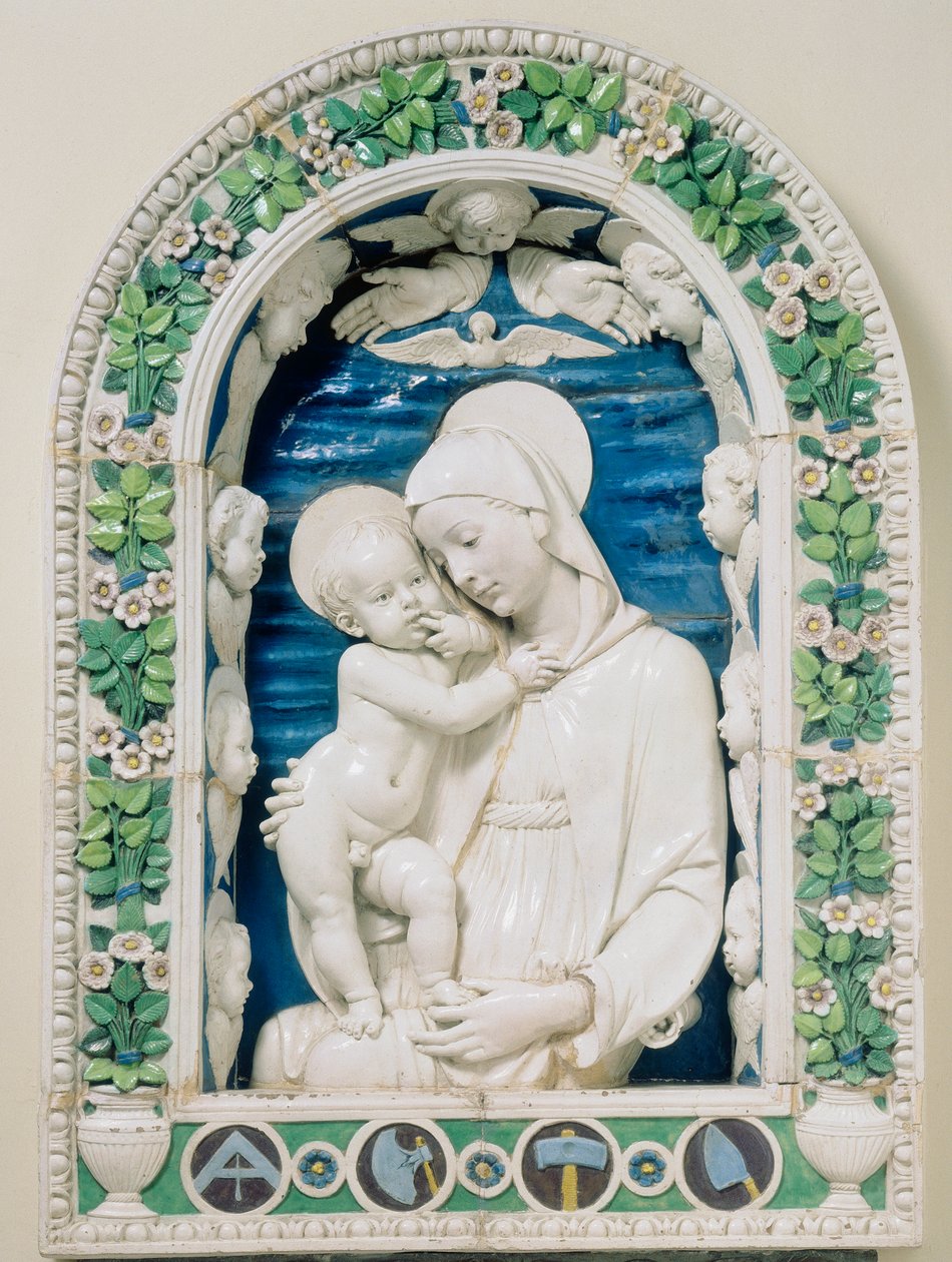 Az Építészek Madonnája: Andrea della Robbia munkája alkotó: Andrea Della Robbia