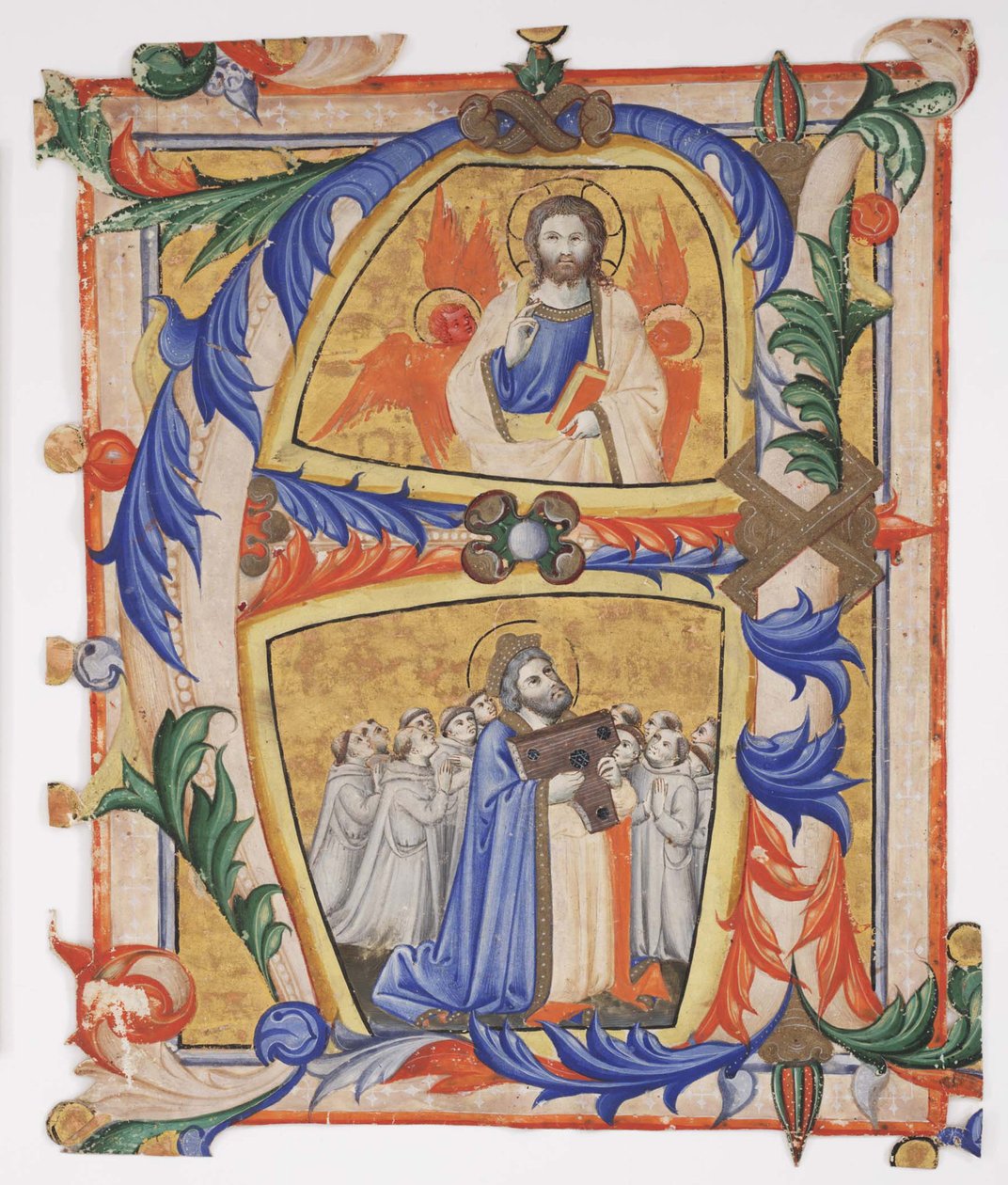 Krisztus megjelenése Dávidnak és egy csoport kamalduli szerzetesnek, 1390-1410 alkotó: Andrea di Bartolo