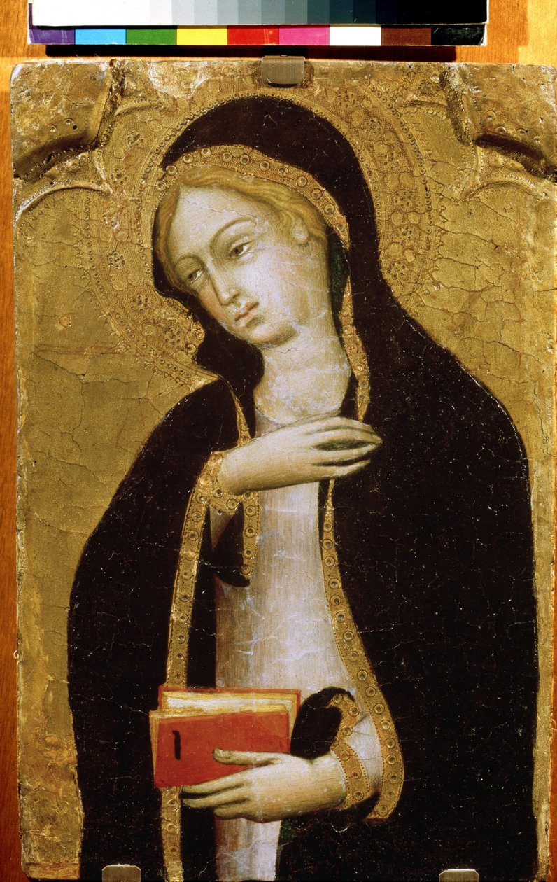 ""Az Angyali üdvözlet szűze"" (Szűz Angyali üdvözlet) Tempera fán, Andrea di Bartolo (1389-1428) 1410 körül Puskin Múzeum, Moszkva alkotó: Andrea di Bartolo
