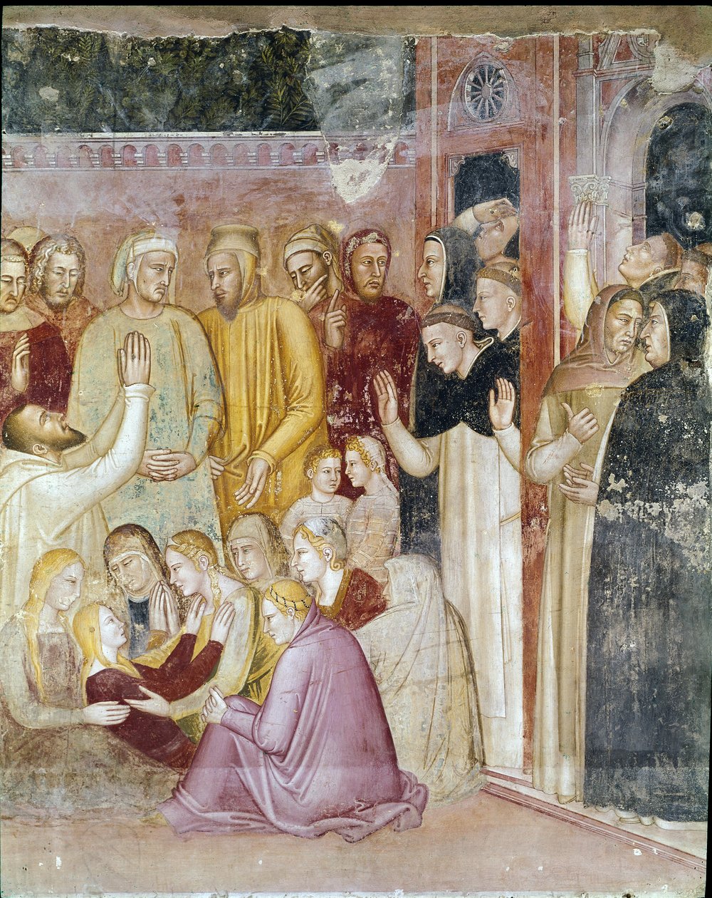 Szent Péter vértanú meggyógyítja a bénult Annát alkotó: Andrea di Bonaiuto (fl.1343 77)