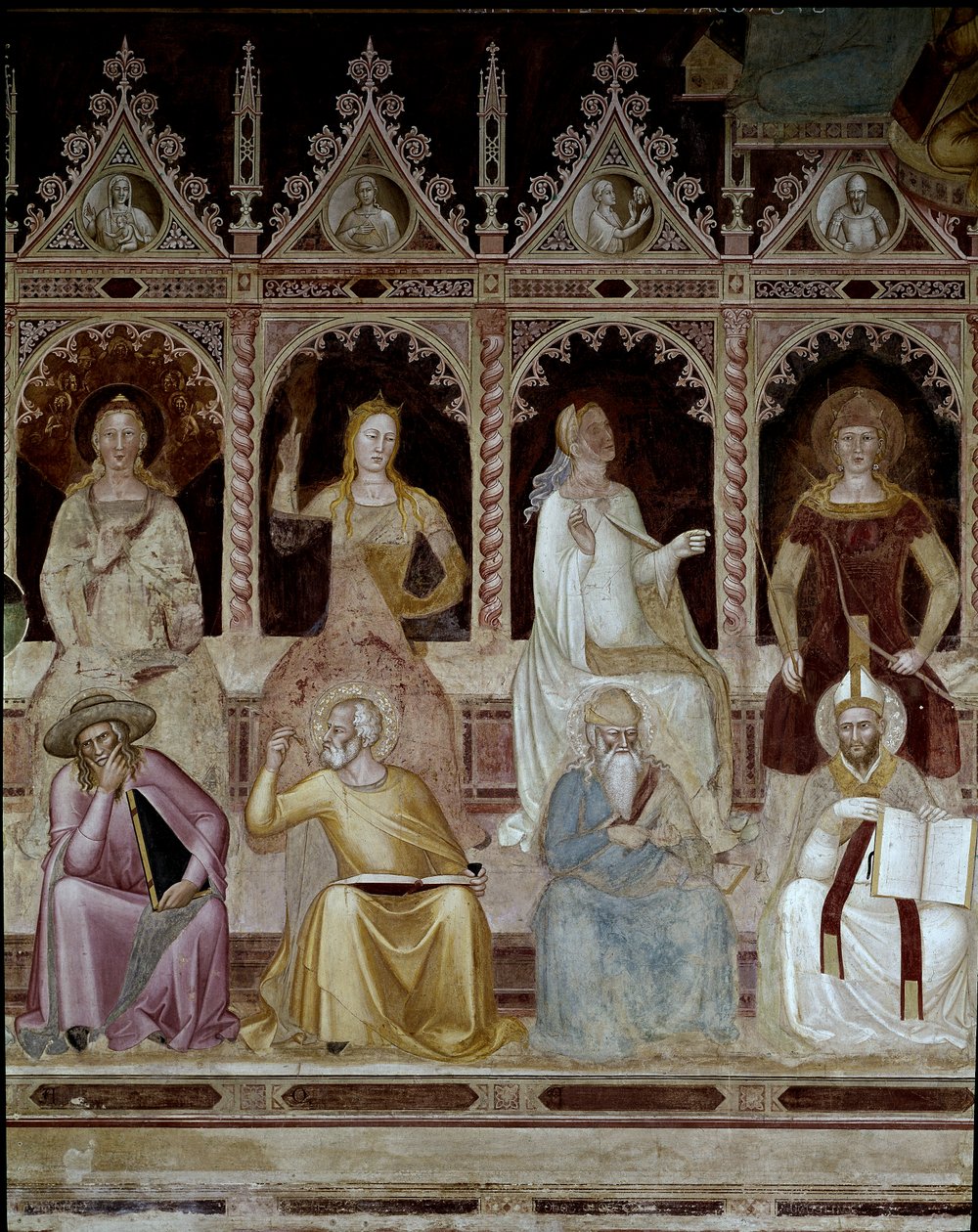 Aquinói Szent Tamás diadala alkotó: Andrea di Bonaiuto (fl.1343 77)