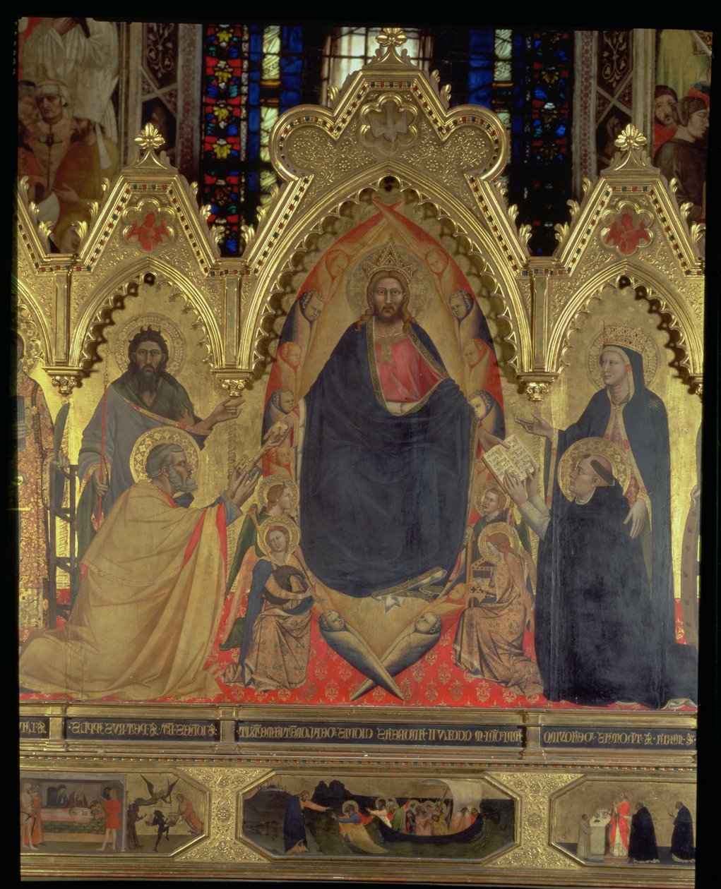 A Strozzi-oltárkép, 1357 táblarészlet a 72246-ból alkotó: Andrea di Cione Orcagna