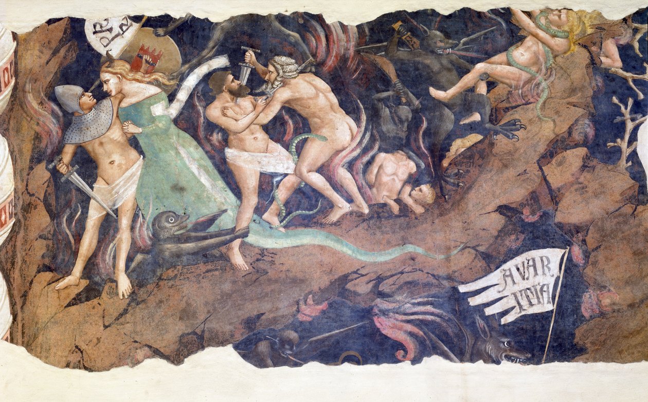 A halál diadala, 1348, részlet alkotó: Andrea di Cione Orcagna