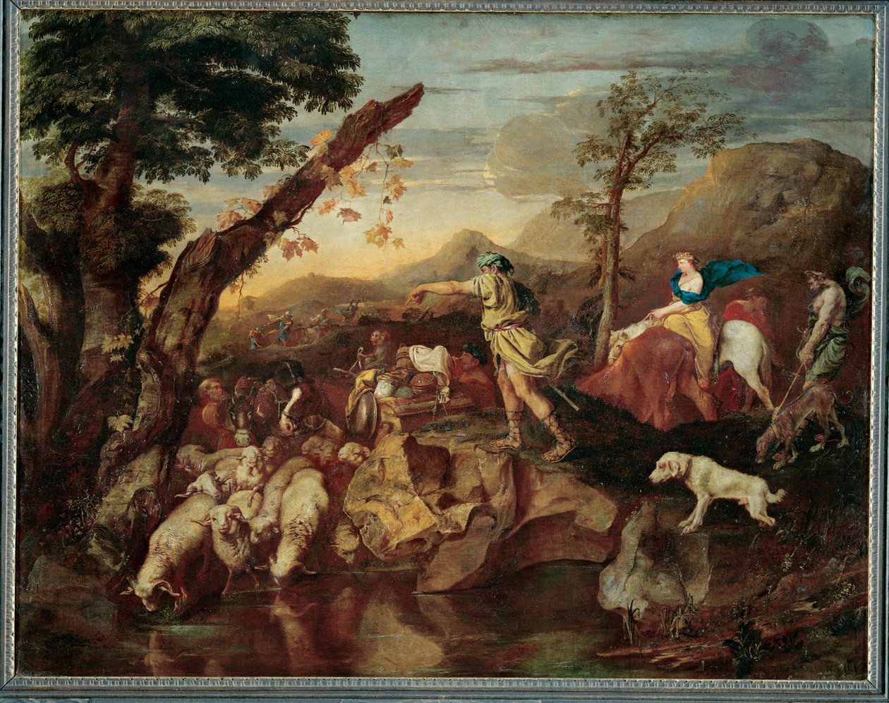 Auszug Jakobs nach Kanaan - Jacob leaves for Canaan ... (festmény, vászon) alkotó: Andrea di Leone