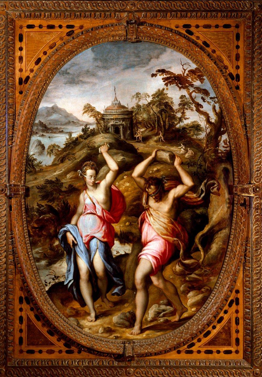 Deucalion és Pyrrha (Festmény alkotó: Andrea di Mariotto del Minga