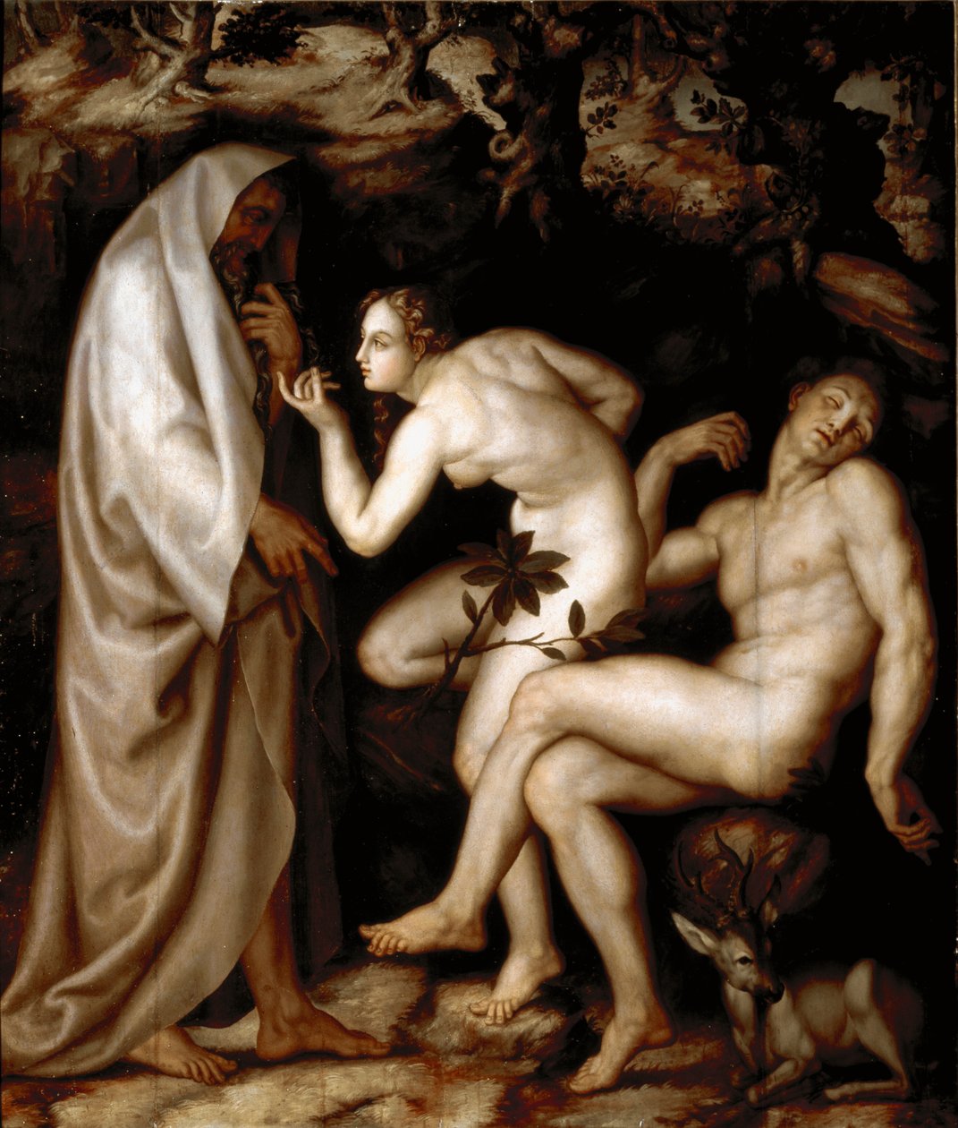 Éva teremtése (Festészet alkotó: Andrea di Mariotto del Minga