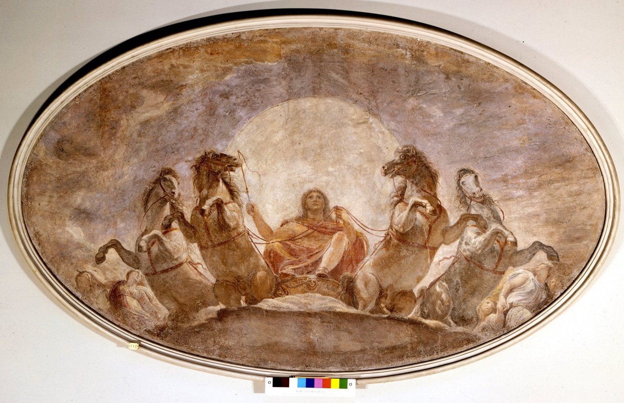 Apollo szekere. Andrea Appiani (1754-1817). Festmény. Pinacoteca de Brera. Milánó alkotó: Andrea the Elder Appiani