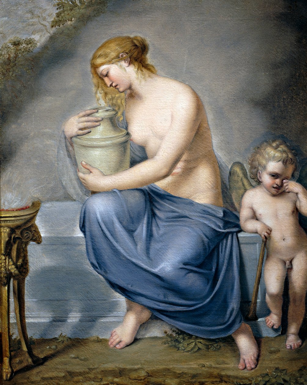Vénusz és szűzhártya sír, 1790 körül, Andrea Appiani (1754-1817) nevéhez fűződik, olaj, vászon, 73x58 cm alkotó: Andrea the Elder Appiani