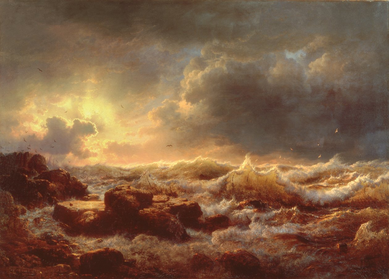 Kitisztulás – Szicília tengerpartja, 1847 alkotó: Andreas Achenbach