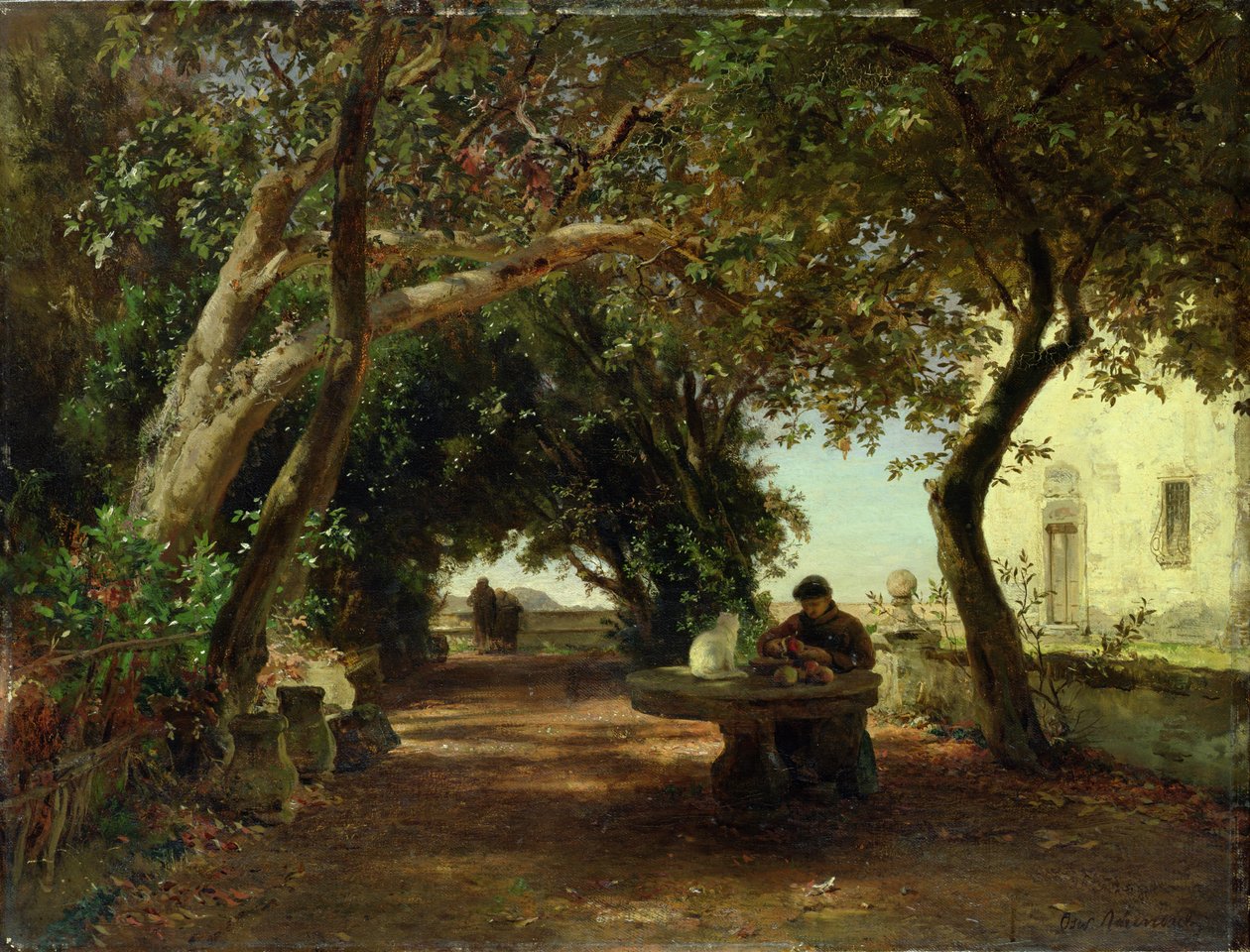 Olasz kolostorok alkotó: Andreas Achenbach