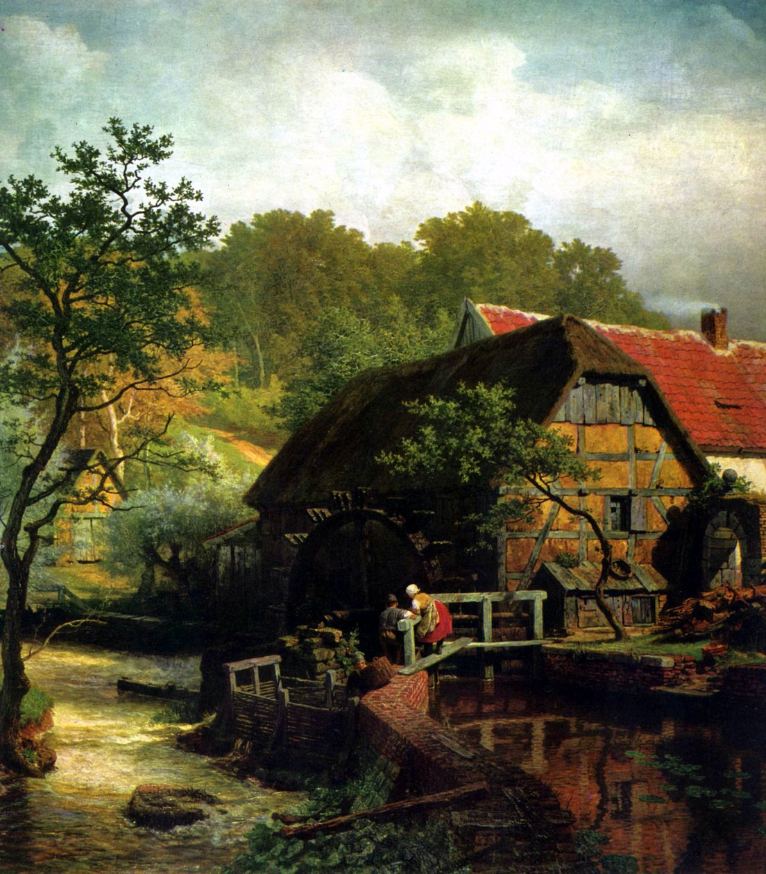 Vesztfáliai vízimalom alkotó: Andreas Achenbach