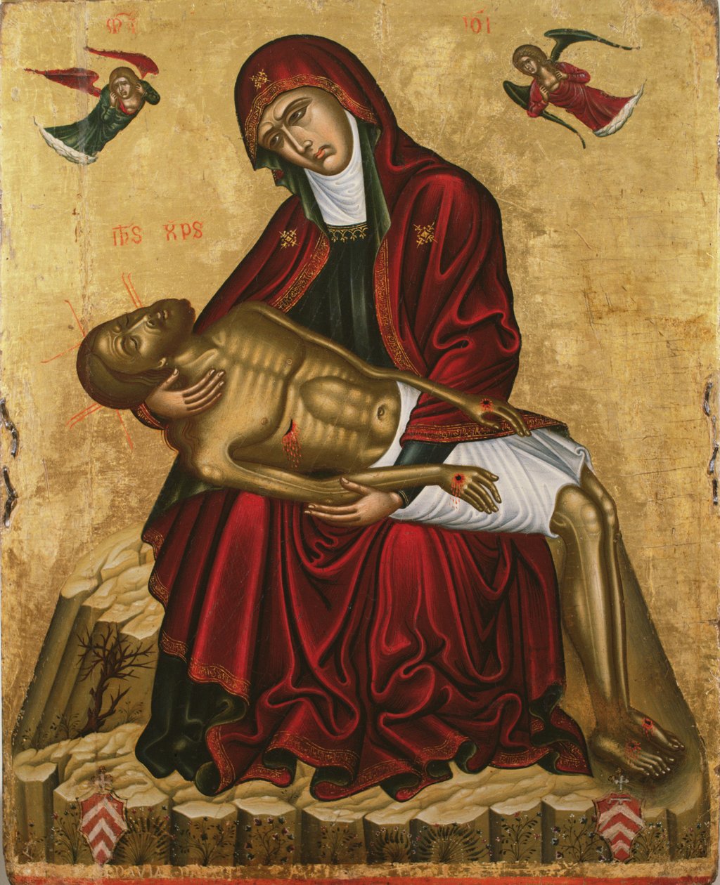 Pieta (tempera a panelen) alkotó: Andreas Pavias