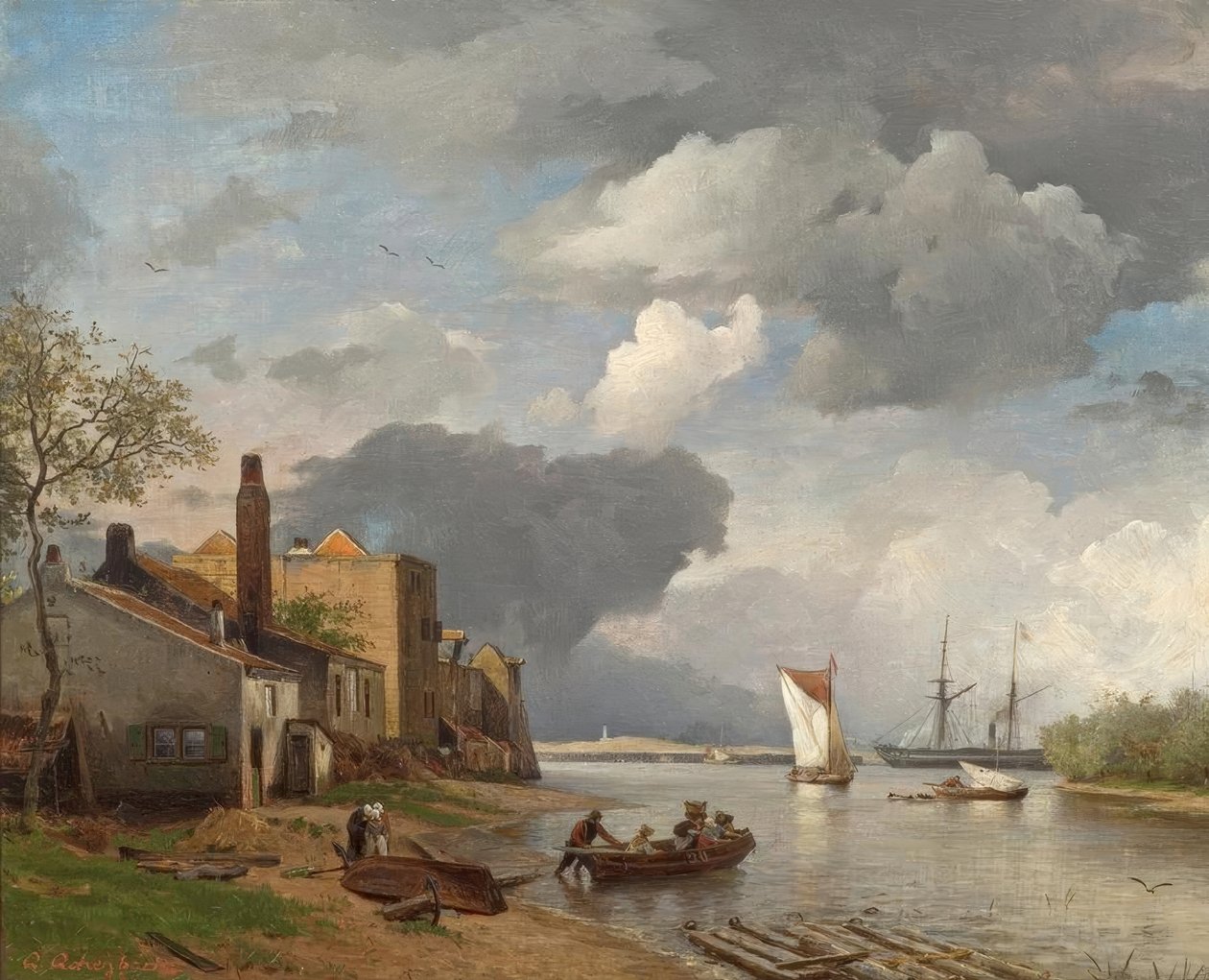 A. Achenbach, derült idő alkotó: Andreas Achenbach