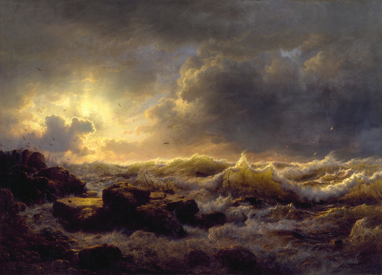 Tisztuló idő - Szicília partvidéke alkotó: Andreas Achenbach