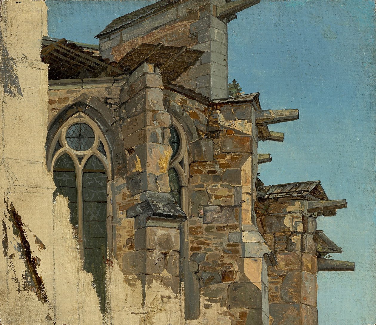 Német: Altenbergi székesegyház (tanulmány) alkotó: Andreas Achenbach