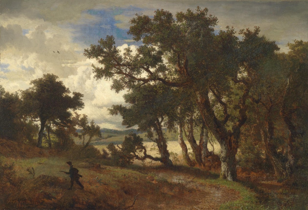 Vadász a tájban alkotó: Andreas Achenbach