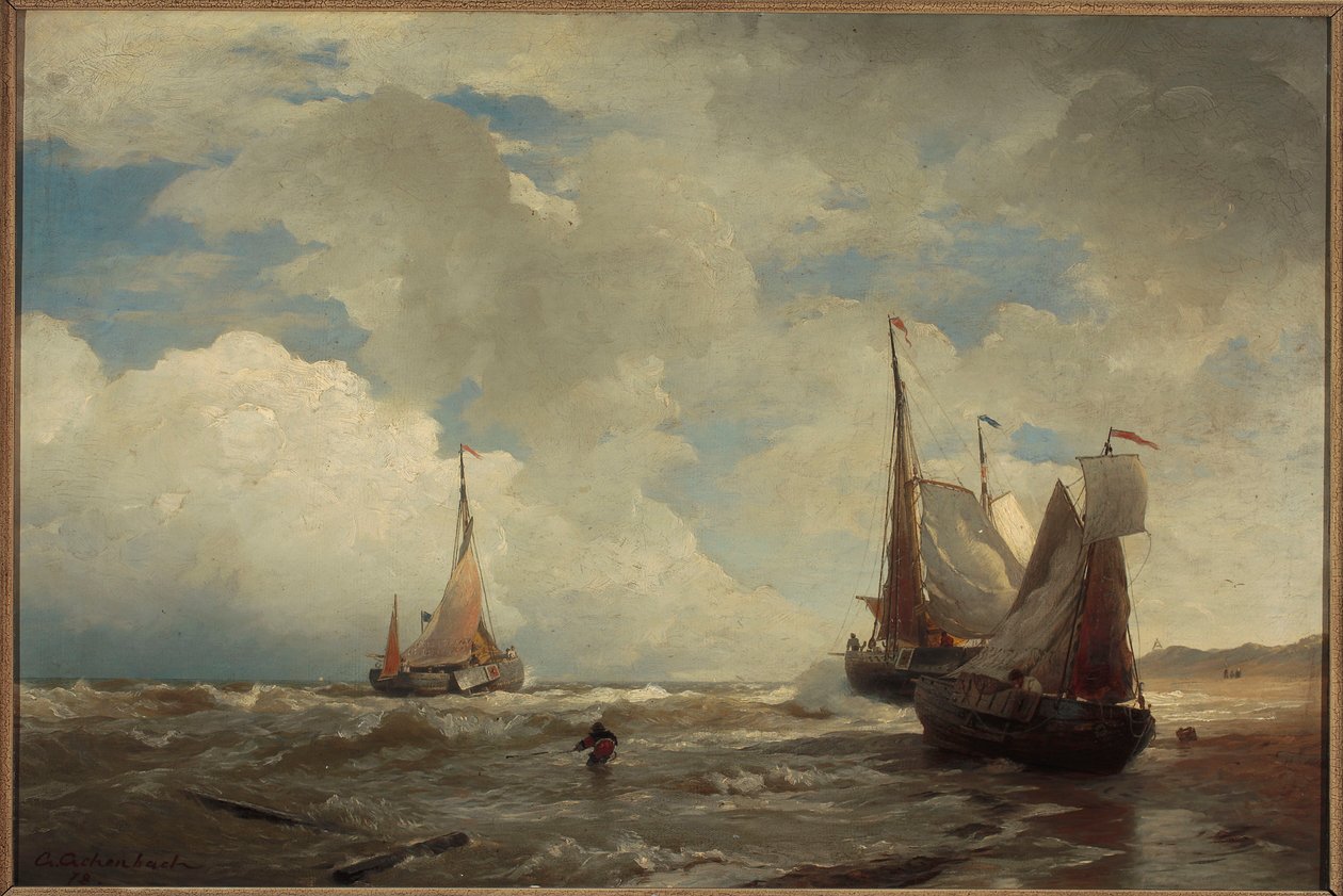 Az Északi-tenger partján alkotó: Andreas Achenbach