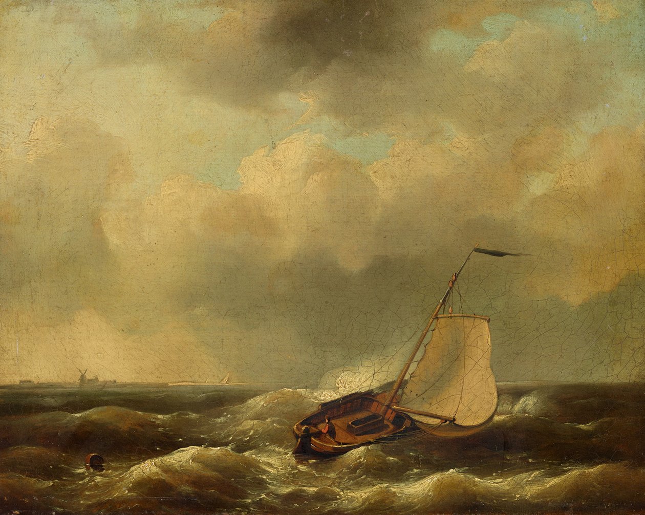 Tengerparti táj alkotó: Andreas Achenbach