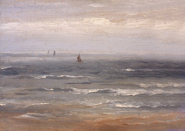 Az Északi-tenger (olaj, vászon, kártyára rakva) alkotó: Andreas Achenbach
