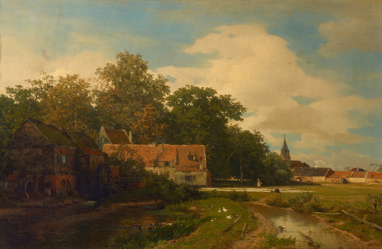Vesztfáliai malom alkotó: Andreas Achenbach