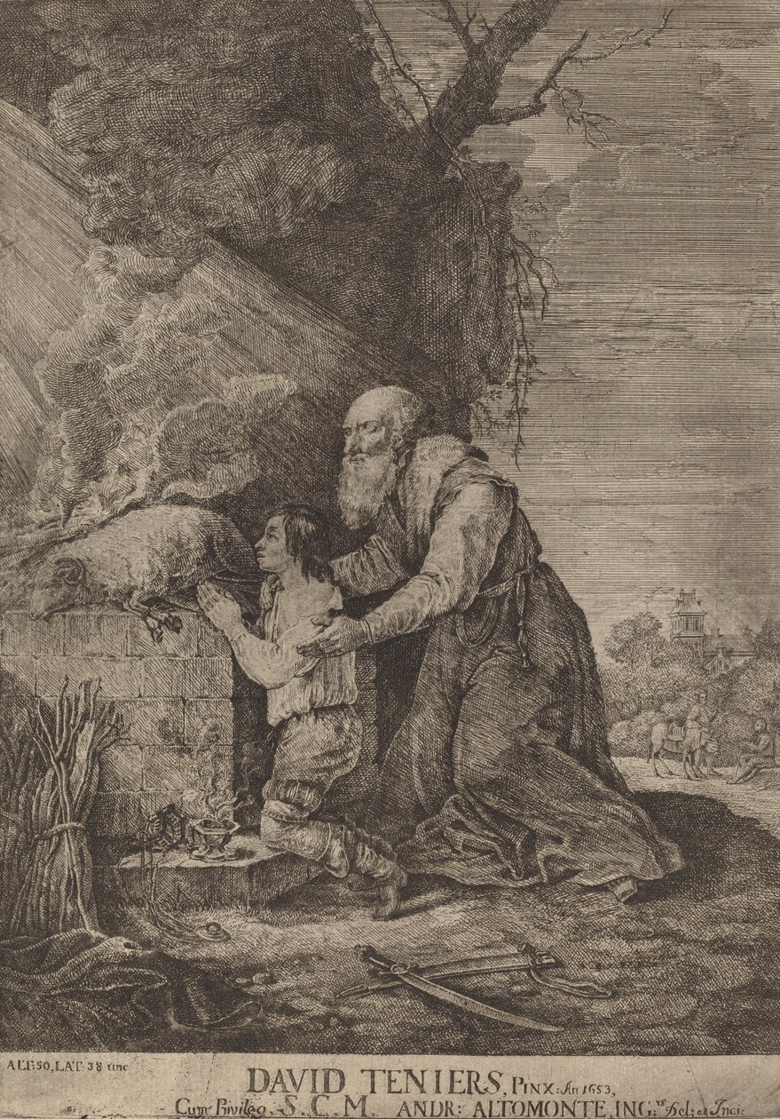 Izsák feláldozása. alkotó: Andreas Altomonte