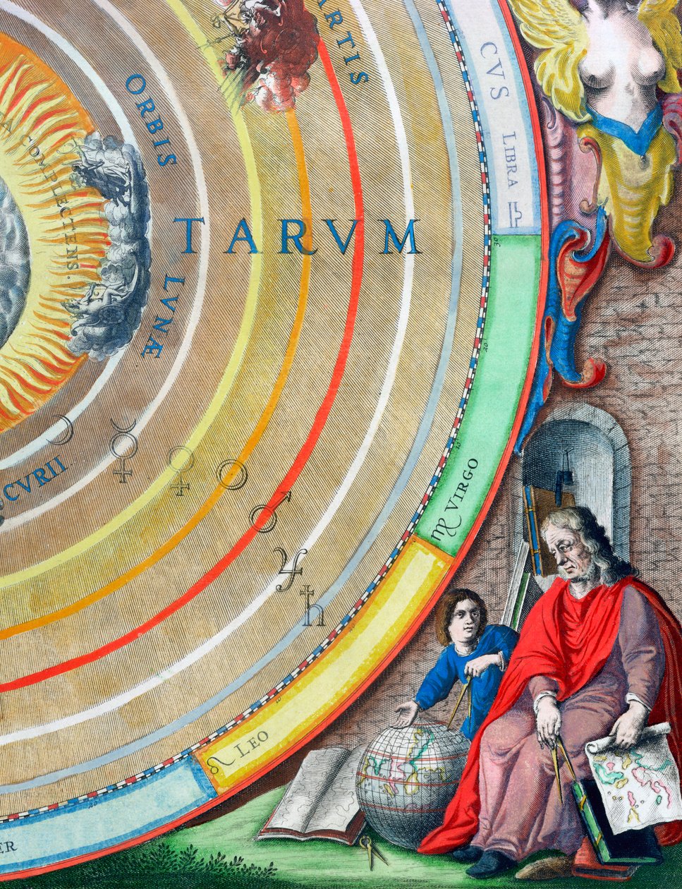 Csillagász, részlet a bolygók térképéről, 1660-1661 alkotó: Andreas Cellarius