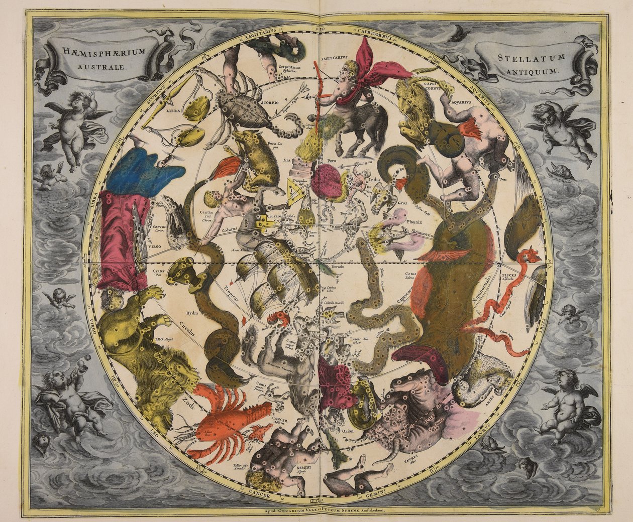 Haemisphaerium stellatum australe australe antiquum alkotó: Andreas Cellarius