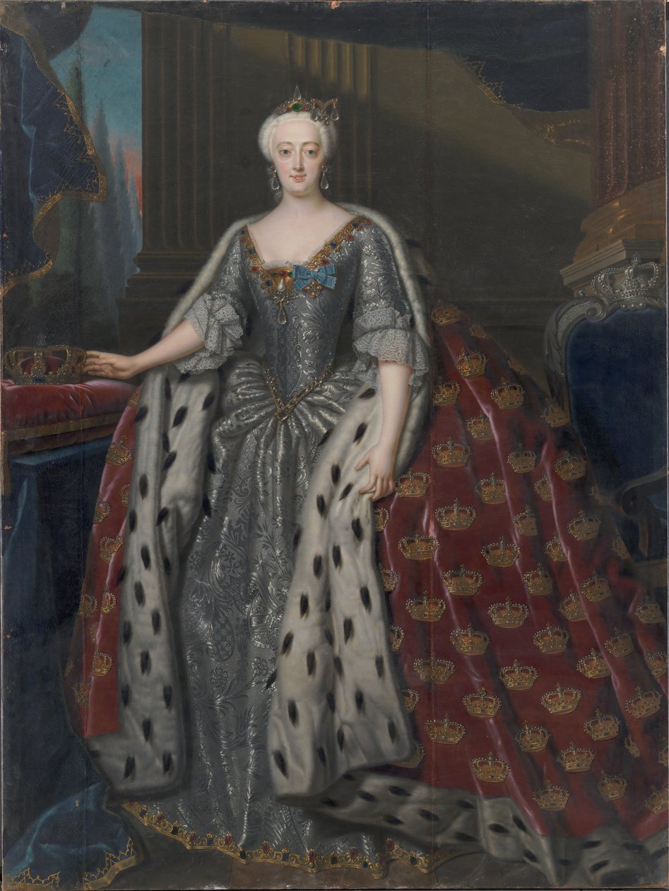 Brandenburg-Kulmbach Sophie Magdalene 1700-1770, Dánia és Norvégia királynője, 1739. alkotó: Andreas Møller