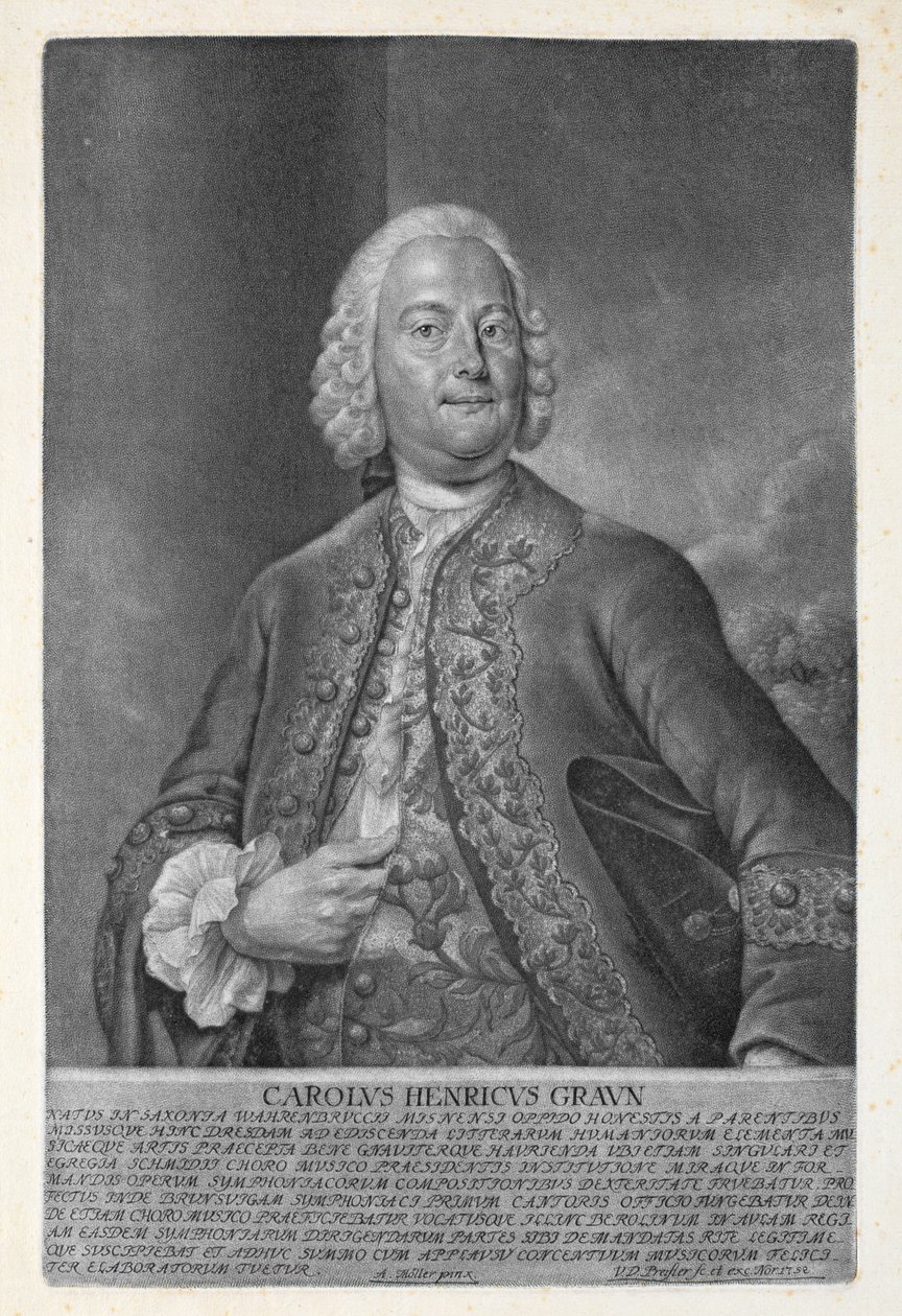 Carl Heinrich Graun (1703-59) metszett: Valentin Daniel Preissler (1717-65) 1752 (mezzotint) alkotó: Andreas Moller