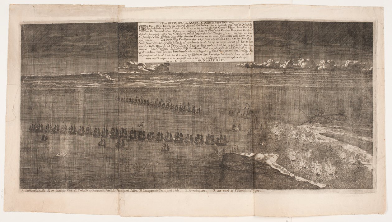 Rügeni haditengerészeti csata. 1712 szeptembere alkotó: Andreas Reinhardt
