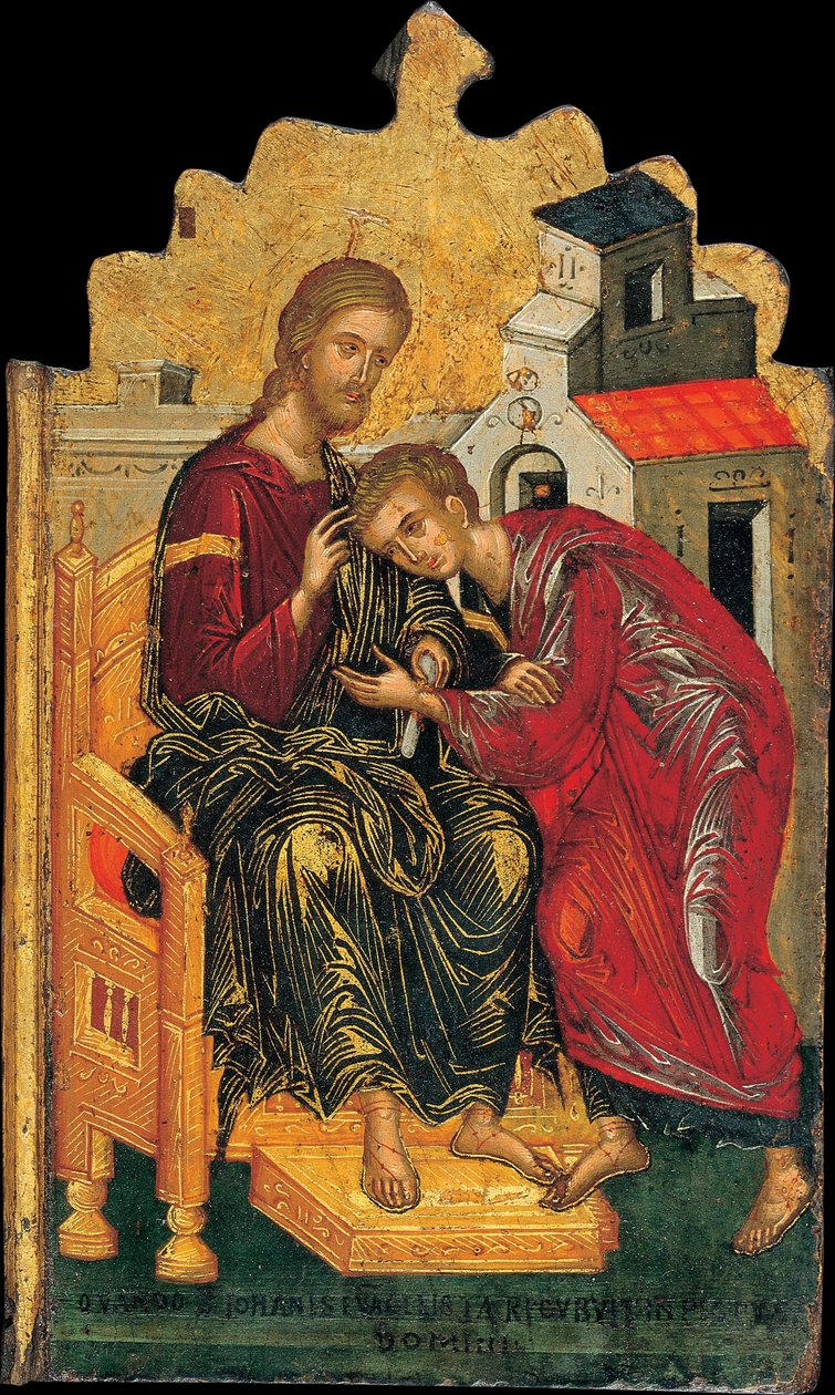 Krisztus áldást ad János evangélistának, c. 1450 alkotó: Andreas Ritzos