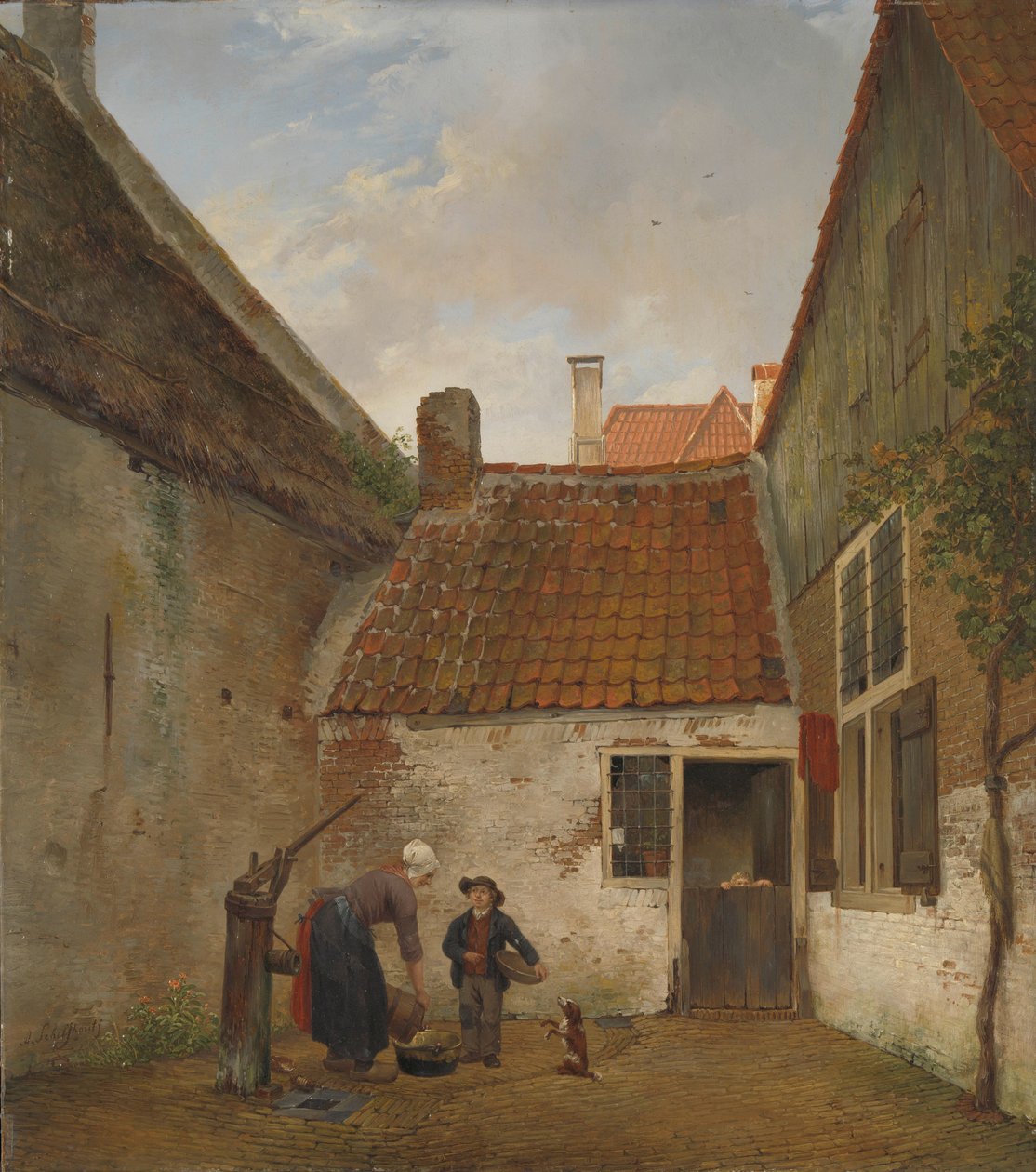 Belső udvar alkotó: Andreas Schelfhout
