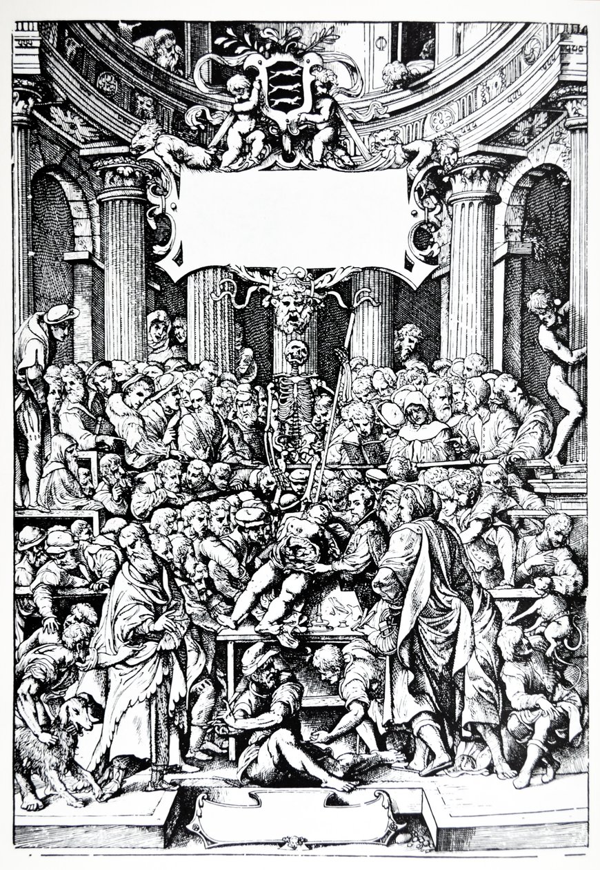 A lemezek a De Humani Corporis Fabrica megtestesítőjéből alkotó: Andreas Vesalius