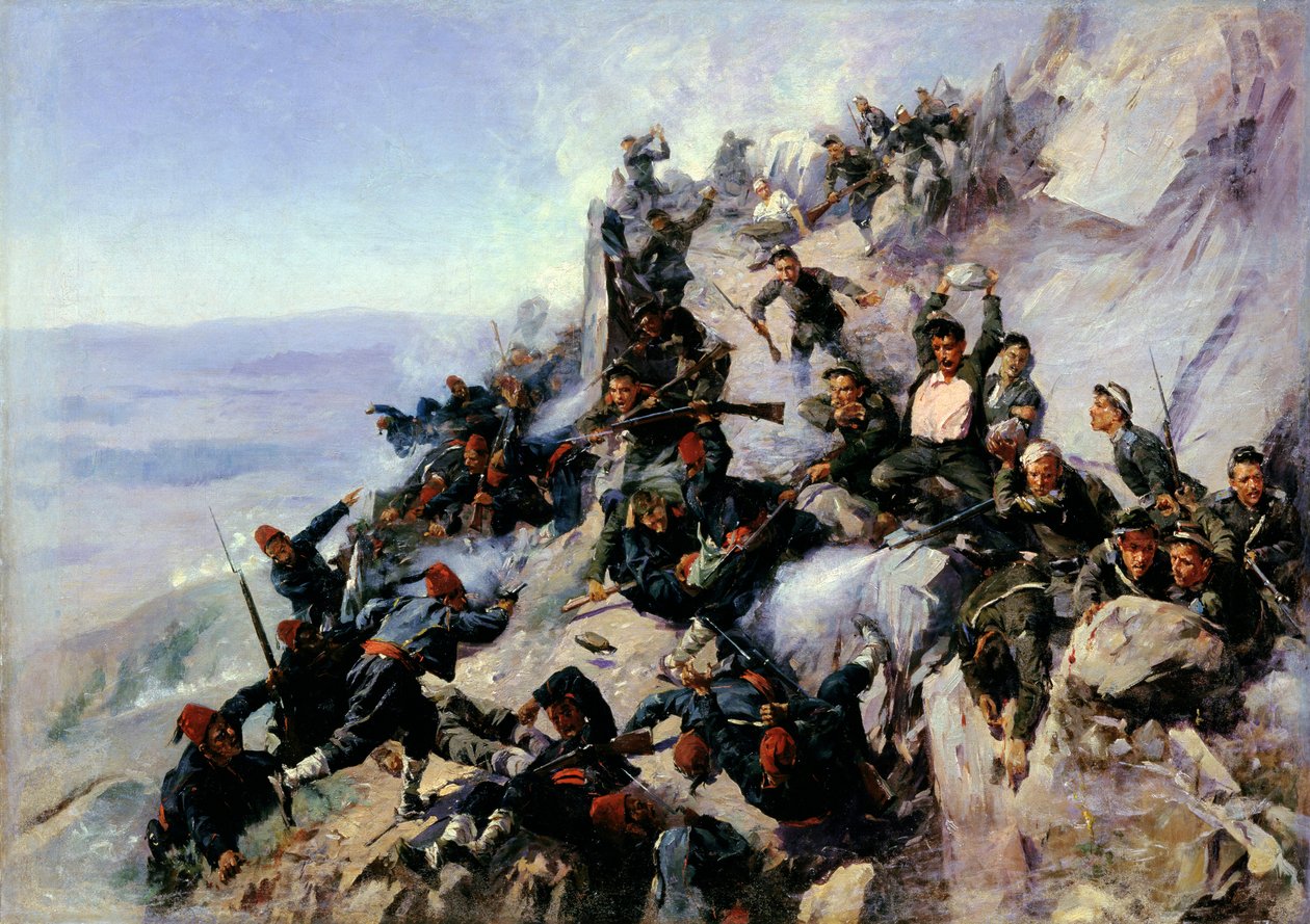 Az „Eagle Aerie” védelme a Shipkán 1877-ben, 1893-ban alkotó: Andrei Andreevich Popov