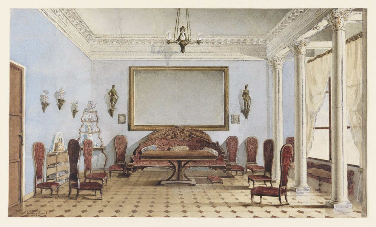 Szalonbelső, 1858 alkotó: Andrei Alexeevich Redkovsky