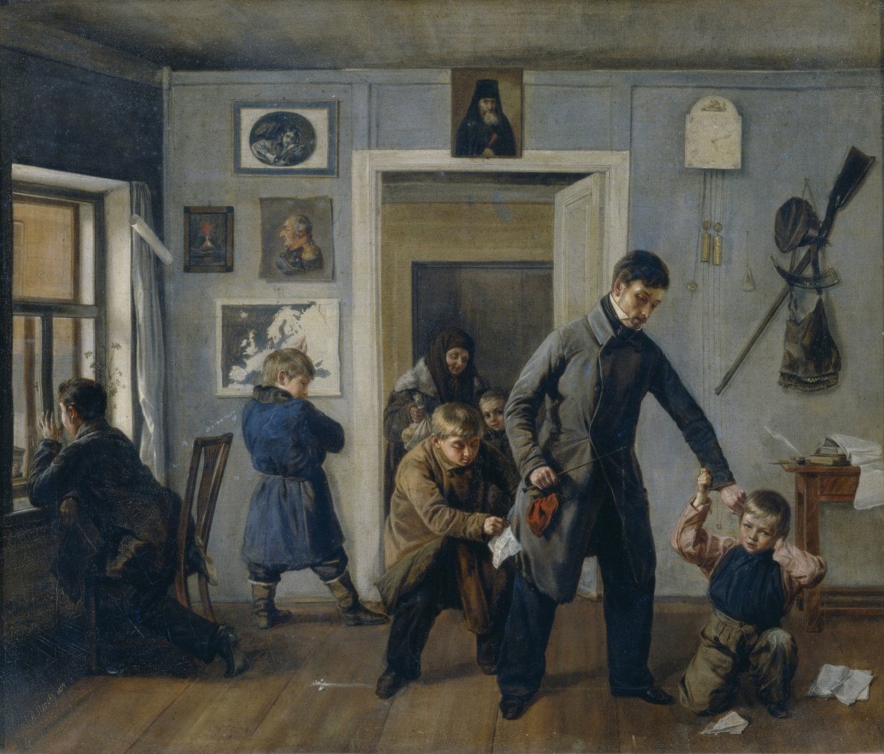Az iskolában, 1854 alkotó: Andrei Andreyevich Popov