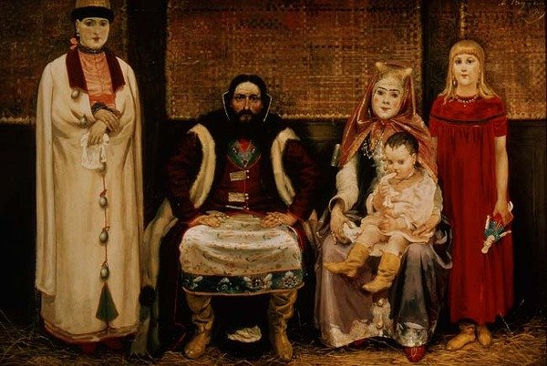 Egy kereskedő és családja a tizenhetedik században alkotó: Andrei Petrovich Ryabushkin