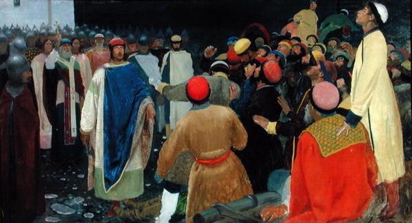 Gleb gróf megöl egy mágust a novgorodi gyűlésen alkotó: Andrei Petrovitch Rjabuschkin