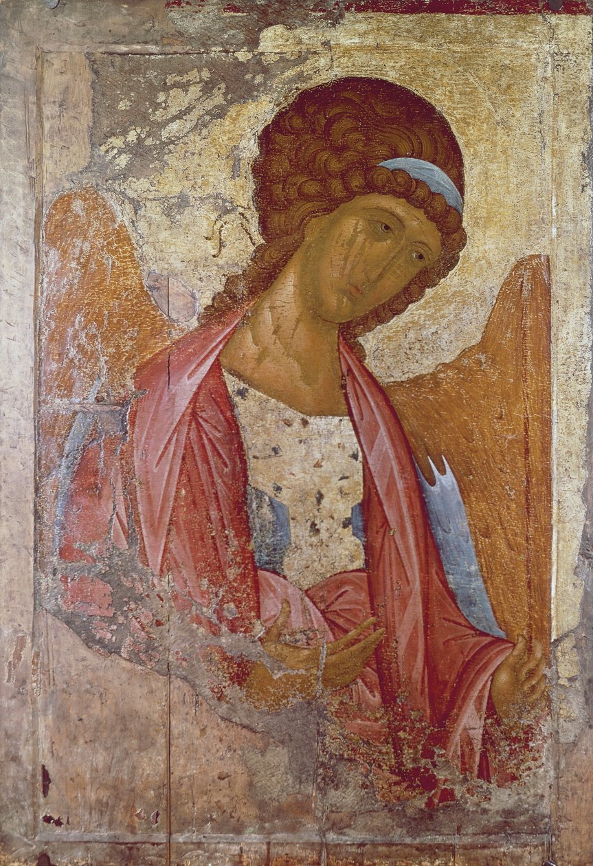 Mihály arkangyal, Andrej Rubljov vagy Andrej Rubljov (1360-1430) 1410 és 1420 között festette ikonját. alkotó: Andrei Rublev