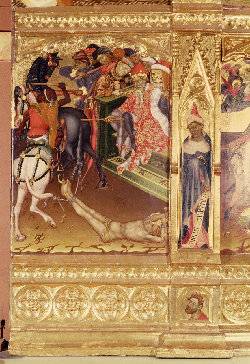 Szent György oltárkép, Valencia, 1420 körül (tempera és aranyozott fenyőtáblán) alkotó: Andres Marcal de Sas