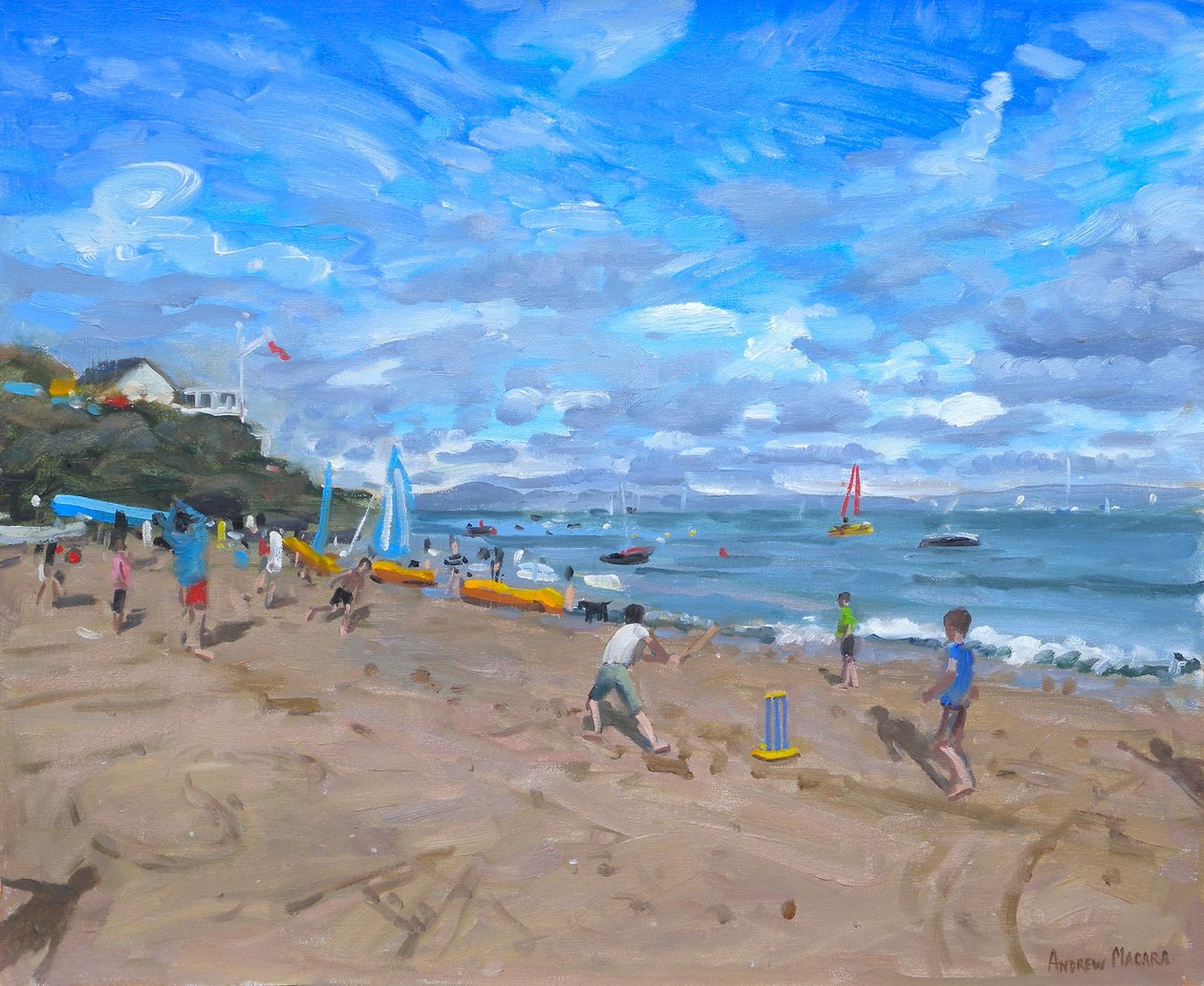 Strand krikett, Abersoch, 2013, alkotó: Andrew Macara