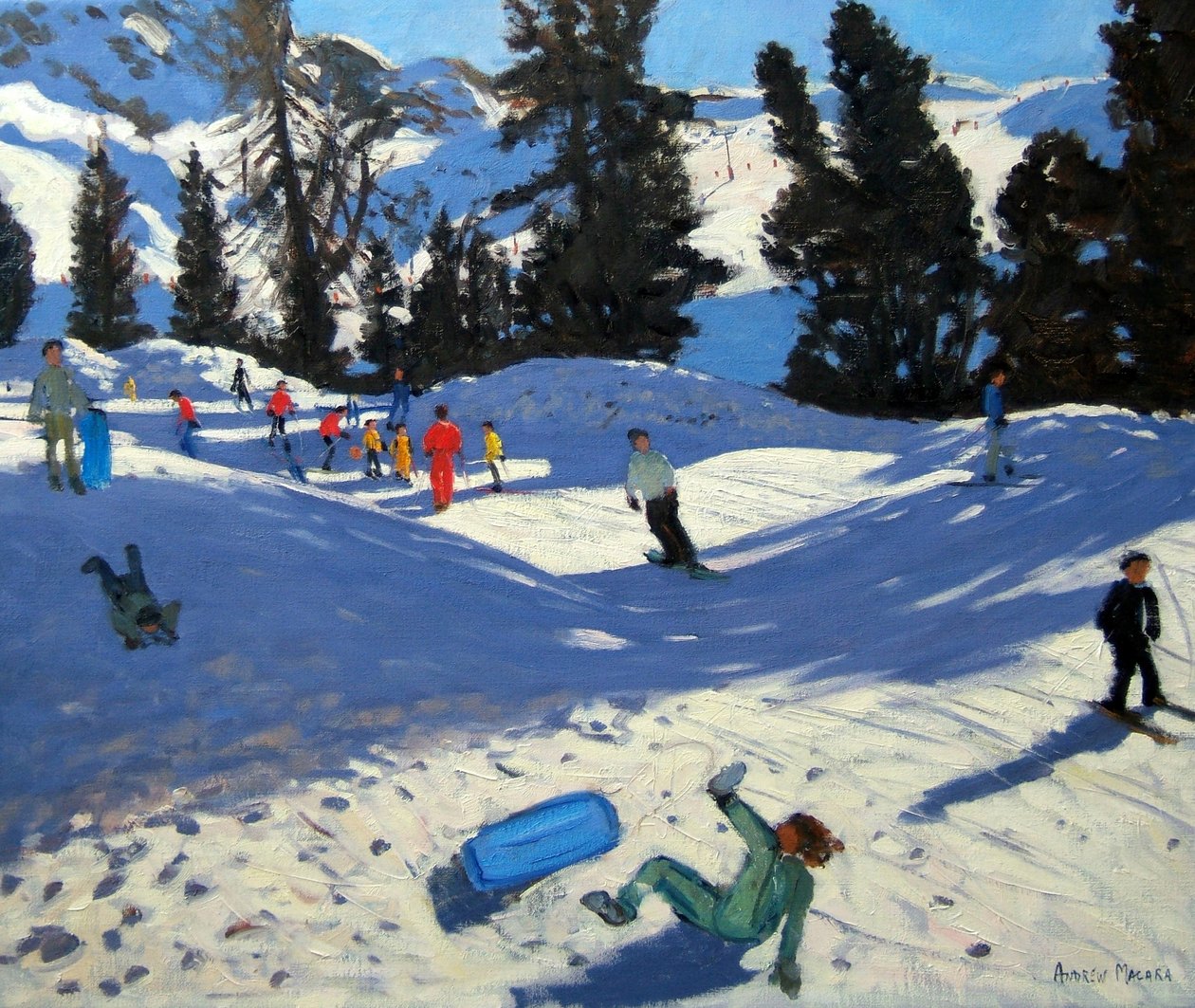 Kék szánkó, Belle Plagne alkotó: Andrew Macara