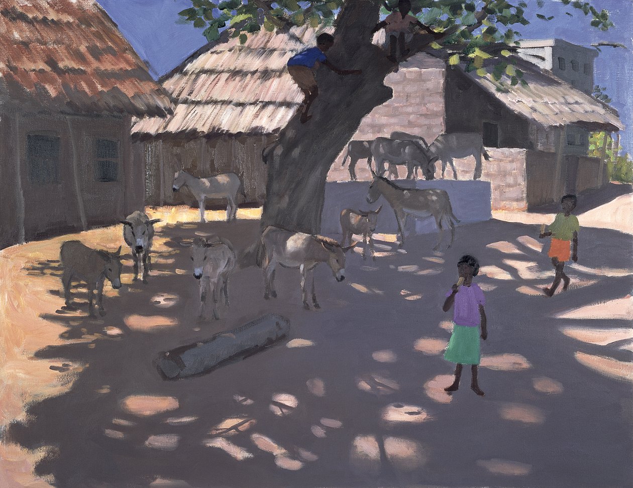 Szamarak, Lamu, Kenya, 1995 alkotó: Andrew Macara
